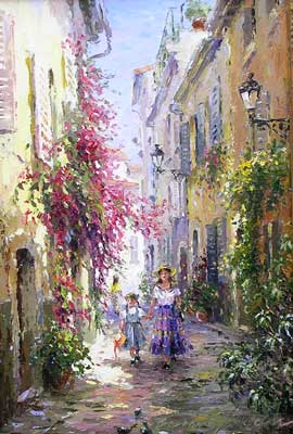 Provencal Backstreet- Grimaud by Barbara Jaskiewicz