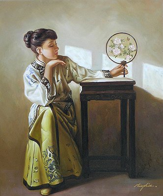 Ching Lady with Fan by Ming Hin
