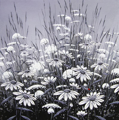 Monochrome Daises IV by Jordan Hicks