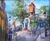Le Moulin de la Galette a Montmartre by Robert Ricart